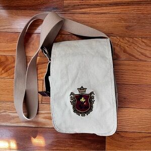 Disneyland Resort Mickey Mouse Royal Crest Canvas Crossbody Bag.